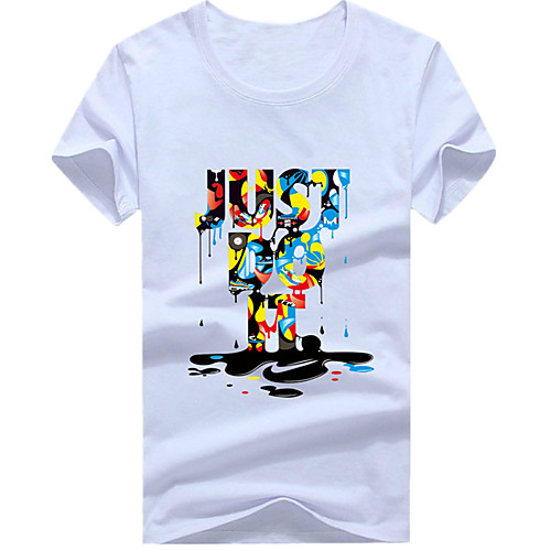 

Men's Unisex Tee T shirt Hot Stamping Graphic Prints Letter Plus Size Print Short Sleeve Casual Tops 100% Cotton Basic Designer Big and Tall White Black Light gray
