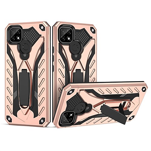 

Rugged Armor Phone Case For OPPO R17 Pro F17 Pro R11 A71 A39 A72 / A52 / A92 A32 Oppo A8 / A31 Realme 5 / Realme C3 Shockproof Dustproof TPU Back Cover with Stand