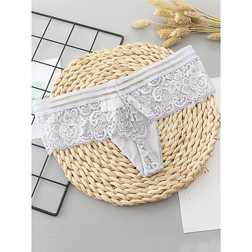 

Women's Lace Brief Micro-elastic Low Waist 1 PC Wine One-Size