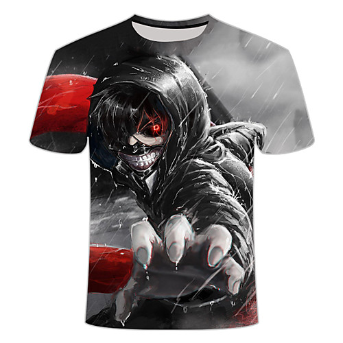 

Inspired by Tokyo Ghoul Cosplay Cosplay Costume T-shirt Polyester / Cotton Blend Print 3D Harajuku Graphic T-shirt For Women's / Men's