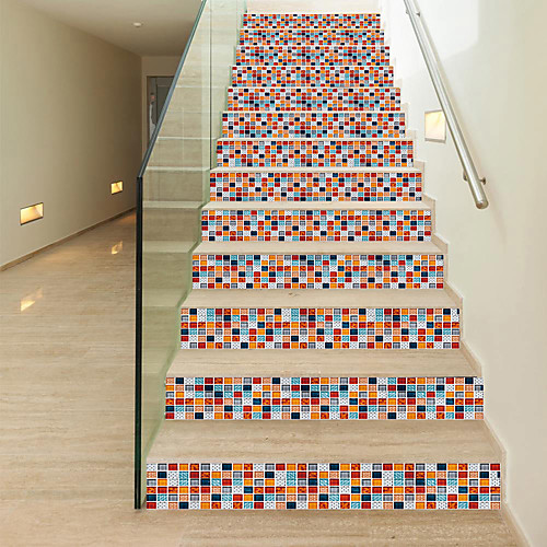 

Creative 3d Staircase Diy Sticker Mosaic Pattern Home Decoration Sticker Waterproof 3d Three-dimensional Wall Sticker 13 Piece Set