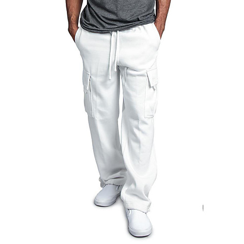 

Men's Athleisure Sports Outdoor Sports Casual Sports Pants Sweatpants Pants Solid Colored Full Length Sporty White Black Red Light gray Dark Gray