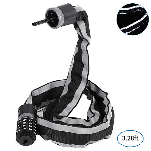 

Bike Locks Portable Locking Security For Road Bike Mountain Bike MTB Folding Bike Recreational Cycling Cycling Bicycle Metal Black Silver / Black