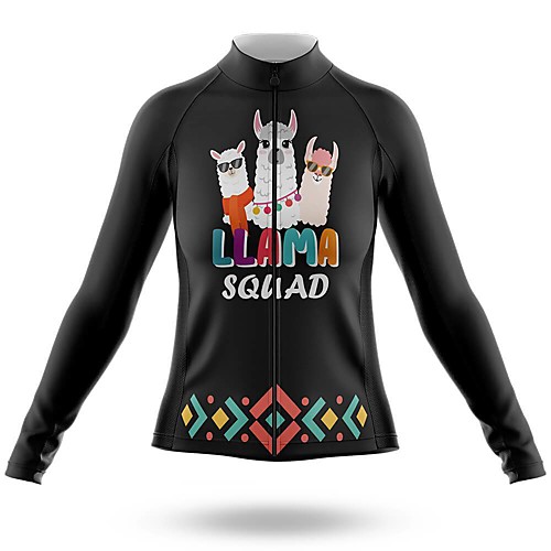 

21Grams Women's Long Sleeve Cycling Jersey Summer Spandex Polyester Black Animal Bike Jersey Top Mountain Bike MTB Road Bike Cycling Quick Dry Moisture Wicking Breathable Sports Clothing Apparel