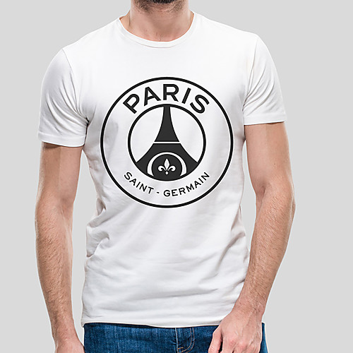 

Men's Unisex Tee T shirt Hot Stamping Graphic Prints Letter Plus Size Print Short Sleeve Casual Tops Cotton Basic Fashion Designer Big and Tall White