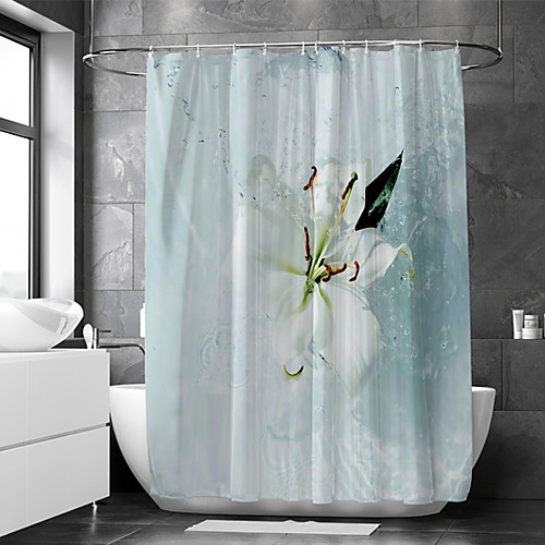 

Waterproof Fabric Shower Curtain Bathroom Decoration and Modern and Floral / Botanicals 72 Inch