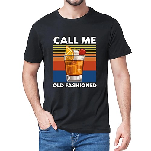 

Men's Unisex Tee T shirt Hot Stamping Graphic Prints Wine Glass Letter Plus Size Print Short Sleeve Casual Tops Cotton Basic Fashion Designer Big and Tall White Black Wine