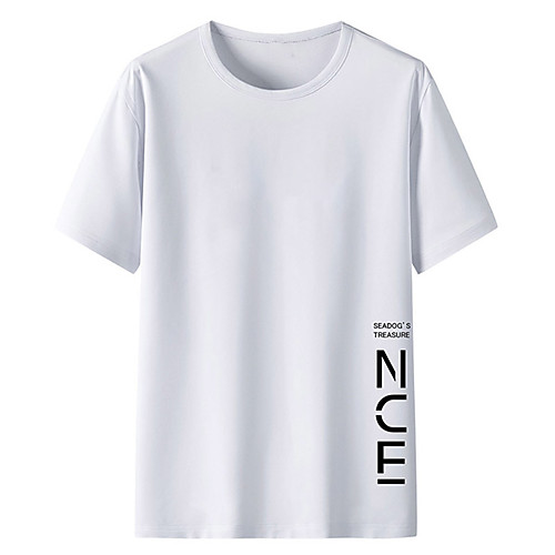 

Men's Unisex Tee T shirt Hot Stamping Graphic Prints Letter Plus Size Print Short Sleeve Casual Tops Cotton Basic Fashion Designer Big and Tall White Black Dark Gray