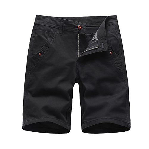 

Men's Shorts Athleisure Cycling Quick Dry Moisture Wicking Lightweight Breathable Soft Outdoor Sports Casual Daily Chinos Shorts Pants Simple Solid Color Knee Length Sporty Zipper Pocket Army Green