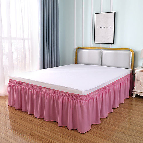 

Basics Ruffled Bed Skirt Dust Ruffle Wrap Around Easy On/Off And Fit Wrinkle And FadeResistant Solid Color