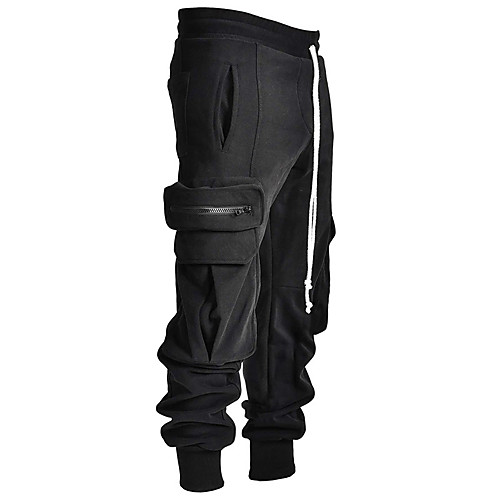 

Men's Cargo Chino Outdoor Sports Sport Casual Pants Tactical Cargo Pants Solid Color Full Length Print Black Grey Light Grey Dark Gray