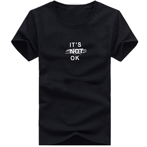 

Men's Unisex Tee T shirt Hot Stamping Graphic Prints Letter Plus Size Print Short Sleeve Casual Tops 100% Cotton Basic Designer Big and Tall White Black Light gray