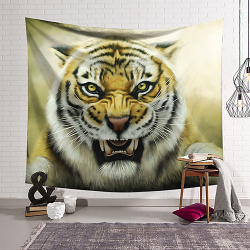 

Wall Tapestry Art Decor Blanket Curtain Hanging Home Bedroom Living Room Decoration Polyester Tiger
