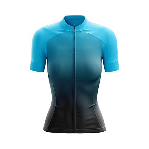 

21Grams Women's Short Sleeve Cycling Jersey Summer Spandex Polyester Blue Gradient Bike Jersey Top Mountain Bike MTB Road Bike Cycling Quick Dry Moisture Wicking Breathable Sports Clothing Apparel