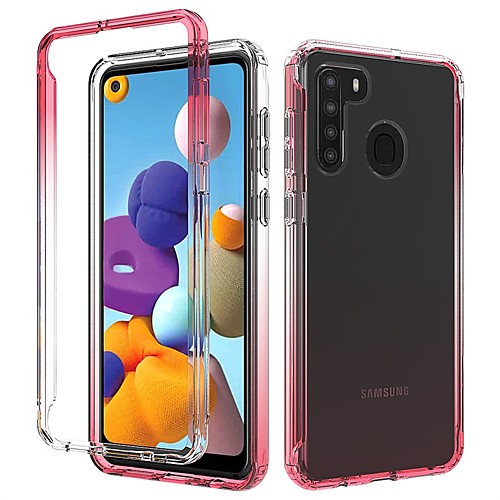 

Gradient Color Bumper Phone Case For Samsung Galaxy S21 Plus S21 Ultra S20 Plus A52 A72 A51 A71 A42 A21 Note 20 Ultra Shockproof Dustproof Soft TPU Back Cover