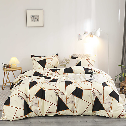 

Duvet Cover Sets 3 Piece Rayon / Polyester Floral / Botanical Rainbow Reactive Print Bohemian Style