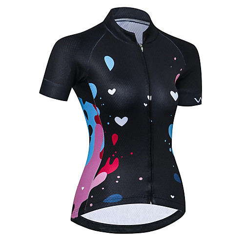

21Grams Women's Short Sleeve Cycling Jersey Summer Spandex Polyester Black Bike Jersey Top Mountain Bike MTB Road Bike Cycling Quick Dry Moisture Wicking Breathable Sports Clothing Apparel / Stretchy
