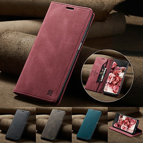 

AutSpace Leather Flip Phone Case For Xiaomi Redmi Note 10 Pro Max Note 10S Note 9 Pro Max Redmi K30s K20 Pro Retro Magnetic Soft Slim RFID Blocking Wallet Full Body Protective Case