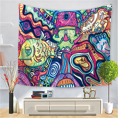 

Psychedelic Abstract Wall Tapestry Art Decor Blanket Curtain Hanging Home Bedroom Living Room Decoration Polyester Hippie