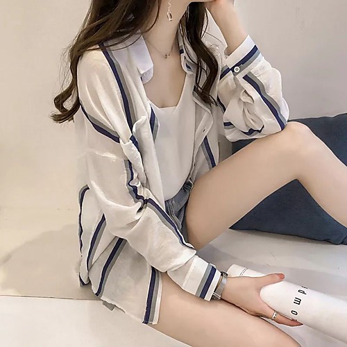 

Women's Coat Daily Wear Summer Regular Coat Regular Fit Casual / Daily Jacket Solid Color Others Blue Orange / Cotton