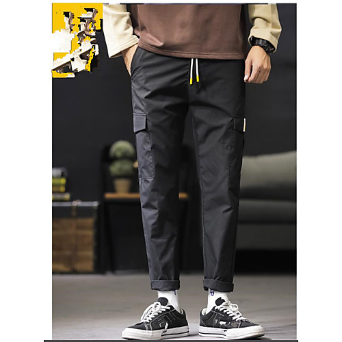 

Men's Cargo Pants Pants Solid Color Army Green Black Khaki