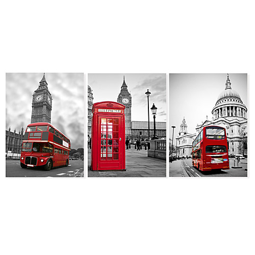 

3 Panels Wall Art Canvas Prints Painting Artwork Picture Landscape London Big Ben Elizabeth Tower Home Decoration Décor Stretched Frame Ready to Hang