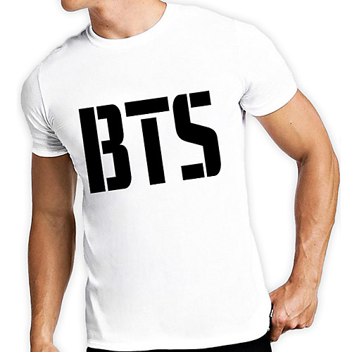 

Men's Unisex Tee T shirt Hot Stamping Graphic Prints Letter Plus Size Print Short Sleeve Casual Tops Cotton Basic Designer Big and Tall White