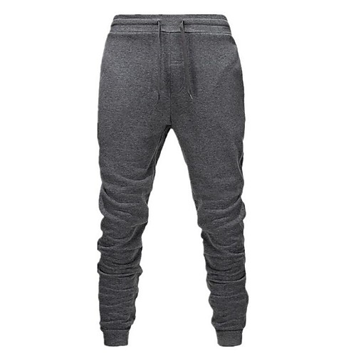 

Men's Streetwear Chino Breathable Sports Casual Daily Pants Chinos Pants Solid Colored Solid Color Full Length Black Dark Gray Gray