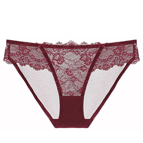 

Women's Lace Brief Micro-elastic Low Waist Blue S