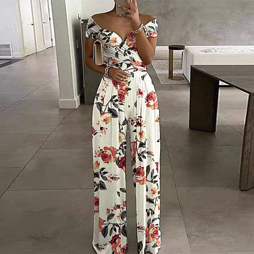 

Women's Elegant Casual Party Holiday 2021 White Jumpsuit Pattern
