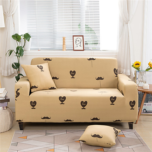 

Cartoon Heart Print Dustproof All-powerful Slipcovers Stretch Sofa Cover Super Soft Fabric Couch Cover with One Free Boster Case(Chair/Love Seat/3 Seats/4 Seats)