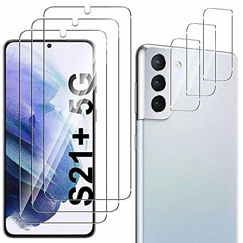 

qulloo tempered glass protective film for samsung galaxy s21 5g [3 pieces] camera tempered glass [3 pieces], 9h hardness anti-scratch tempered glass film for samsung galaxy s21 plus 5g