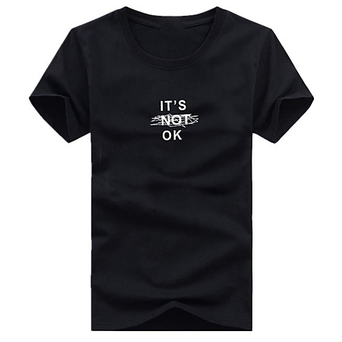 

Men's Unisex Tee T shirt Hot Stamping Graphic Prints Letter Plus Size Print Short Sleeve Casual Tops Cotton Basic Fashion Designer Big and Tall White Black
