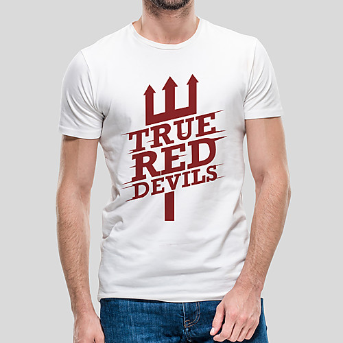 

Men's Unisex Tee T shirt Hot Stamping Graphic Prints Letter Plus Size Print Short Sleeve Casual Tops Cotton Basic Fashion Designer Big and Tall White