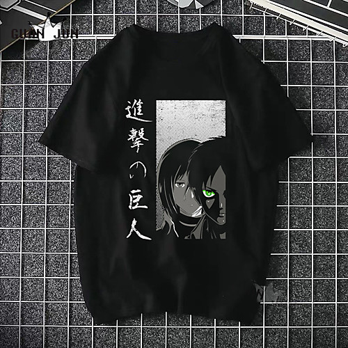 

Inspired by Attack on Titan Cosplay Cosplay Costume T-shirt Polyester / Cotton Blend Print Harajuku Graphic Kawaii T-shirt For Women's / Men's