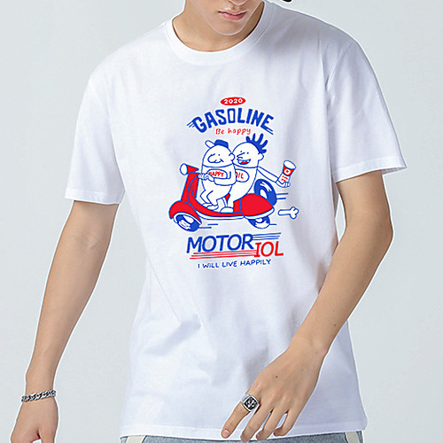 

Men's Unisex Tee T shirt Hot Stamping Anime Graphic Prints Letter Plus Size Short Sleeve Casual Tops 100% Cotton Basic Vintage Designer Big and Tall White Black Red