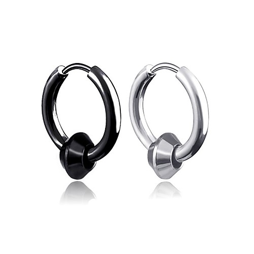 

Men's Earrings Classic Holiday Birthday Stylish Simple Stainless Steel Earrings Jewelry Silver / Gold / White For Street Formal Date Festival 1pc