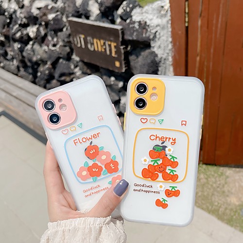 

Phone Case For Apple Back Cover iPhone 12 Pro Max 11 SE 2020 X XR XS Max 8 7 Shockproof Dustproof Graphic Flower TPU