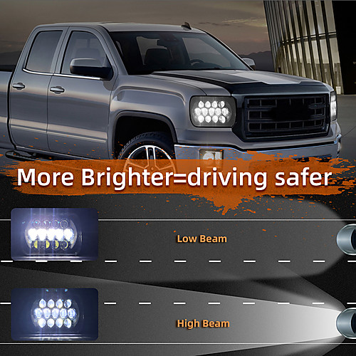 2021 Otolampara 5x7 인치 6x7 인치 트럭 트레일러 Led 헤드 라이트 210w 슈퍼 브라이트 밝기 스퀘어 헤드 라이트 Ip68 방수 플러그 앤 플레이 설치 지프 닷지 실버라도 1pcs Us 71 99