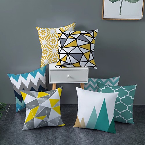 

Double Side Cushion Cover 1PC Faux Linen Soft Decorative Square Throw Pillow Cover Cushion Case Pillowcase for Sofa Bedroom Superior Quality Machine Washable