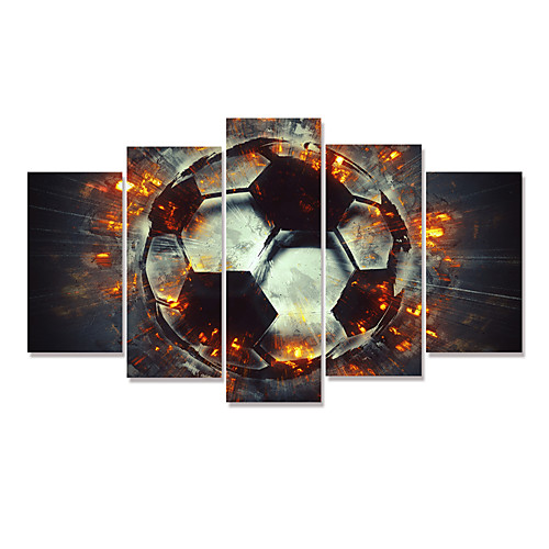 

5 Panels Wall Art Canvas Prints Painting Artwork Picture HD World cup European Cup Sports Football Home Decoration Décor Rolled Canvas No Frame Unframed Unstretched