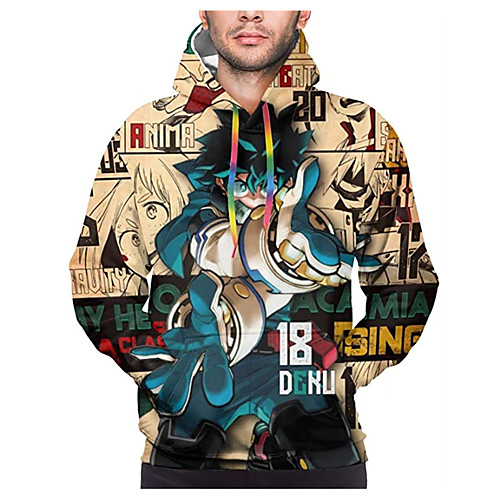 

Inspired by My Hero Academia / Boku No Hero Midoriya Izuku Cosplay Costume Hoodie Terylene 3D Printing Harajuku Graphic Hoodie For Women's / Men's