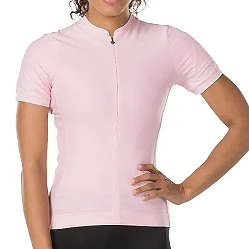 

21Grams Women's Short Sleeve Cycling Jersey Summer Spandex Polyester Pink Solid Color Bike Jersey Top Mountain Bike MTB Road Bike Cycling Quick Dry Moisture Wicking Breathable Sports Clothing Apparel
