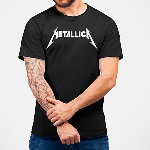 

Men's Unisex Tee T shirt Hot Stamping Graphic Prints Letter Plus Size Print Short Sleeve Casual Tops Cotton Basic Designer Big and Tall Black