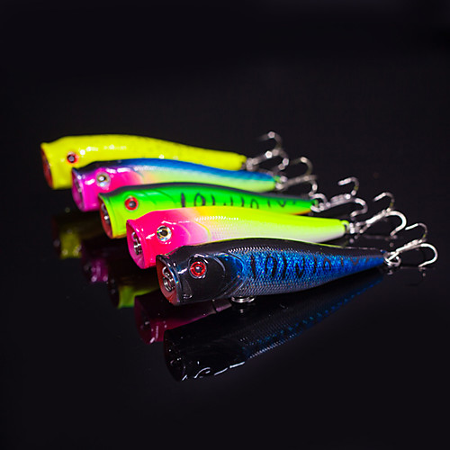 

5 pcs Fishing Lures Popper Sinking Bass Trout Pike General Fishing