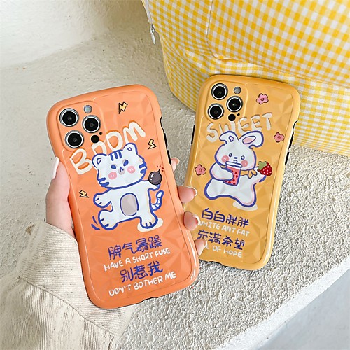 

Phone Case For Apple Back Cover iPhone 12 Pro Max 11 SE 2020 X XR XS Max 8 7 Shockproof Dustproof Cartoon Animal TPU