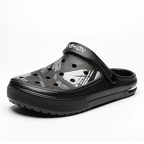 

Men's Slippers & Flip-Flops Beach Daily EVA(ethylene-vinyl acetate copolymer) Breathable White Black Spring Summer