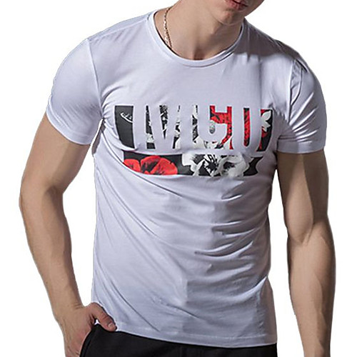 

Men's Unisex Tee T shirt Hot Stamping Graphic Prints Letter Plus Size Print Short Sleeve Casual Tops Cotton Basic Fashion Designer Big and Tall White