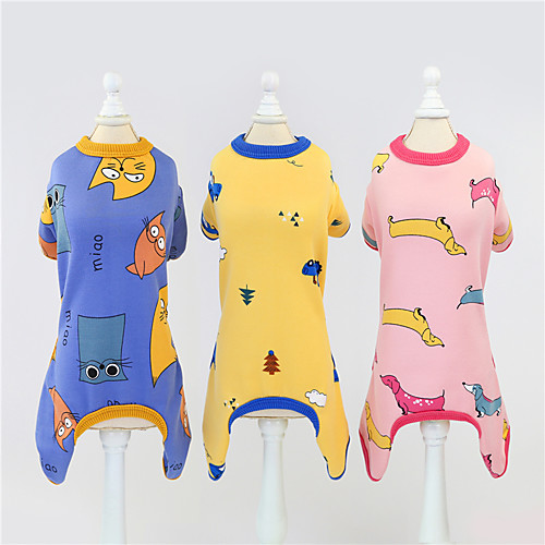 

Dog Cat Dog clothes Color Block Animal Cute Sweet Dailywear Casual / Daily Winter Dog Clothes Puppy Clothes Dog Outfits Warm Yellow Blue Pink Costume for Girl and Boy Dog Polyester Cotton S M L XL XXL