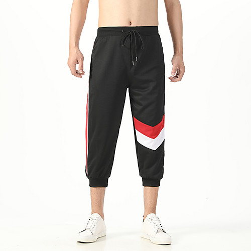 

Men's Sports & Outdoors Casual / Sporty Chinos Sweatpants Pants Color Block White Black Red
